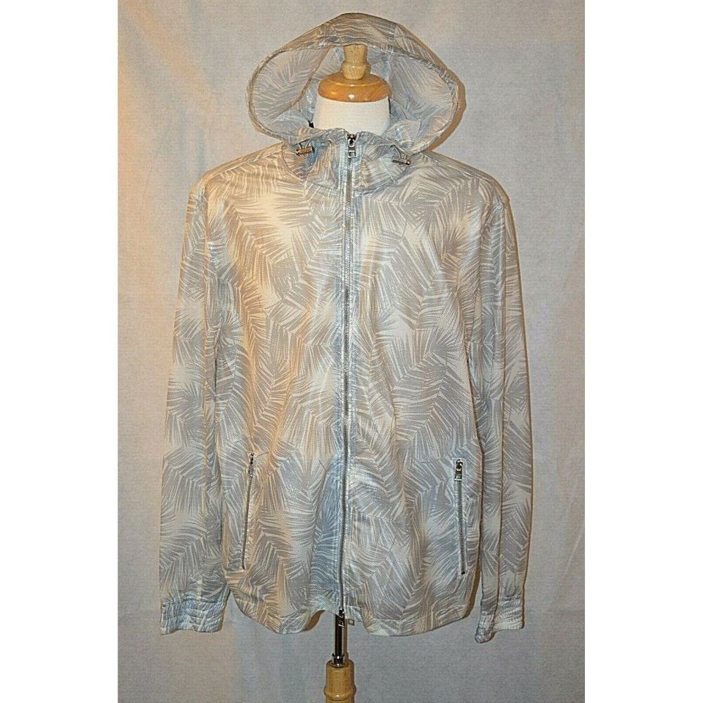 Michael Kors Hooded Palm Mesh Full Zip Men’s Lightweight Windbreaker Jacket XXL